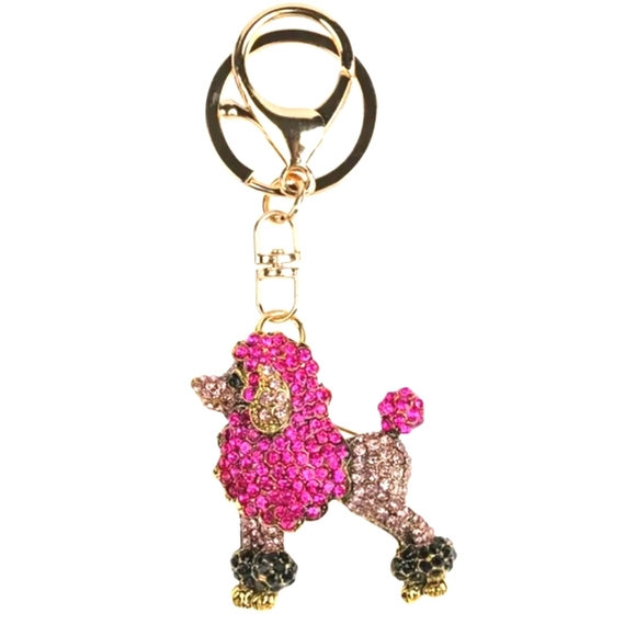 Accessories - Rhinestone Poodle Pink